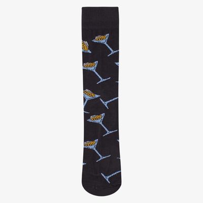 Meia Masculina Charlie Brown Jr. Bocas Ordinárias - Preta