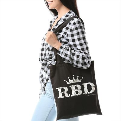 Totebag RBD - RBD WHITE LOGO - Preta