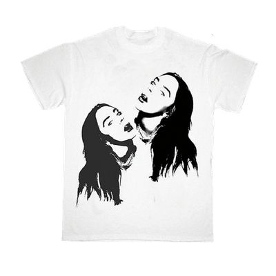 Camiseta Billie Eilish - Double Billie Stay Home - White