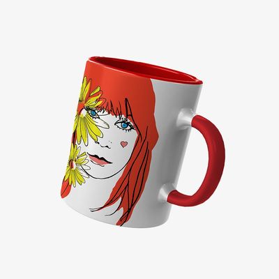 Caneca Rita Lee - Flor - Branca