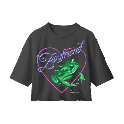 Camiseta Selena Gomez - Frog Heart - Women's Cropped T-shirt Black