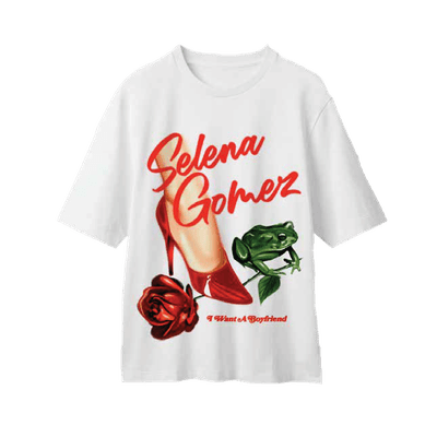 Camiseta Selena Gomez - Frog Rose Stiletto - White