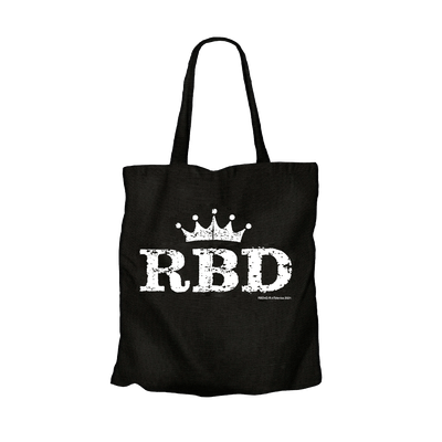 Totebag RBD - RBD WHITE LOGO - Preta