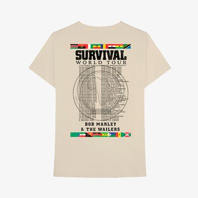 Camiseta Bob Marley - Survival World Tour - Bege