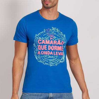 Camiseta Zeca Pagodinho - Camarão que Dorme a Onda Leva