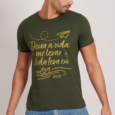 Camiseta Zeca Pagodinho - Deixa a Vida me Levar Vida Leva eu