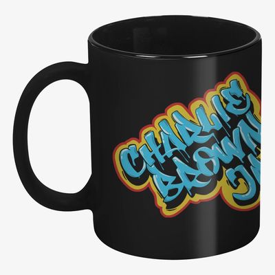 Caneca Charlie Brown Jr - CBJR grafitado - Preta