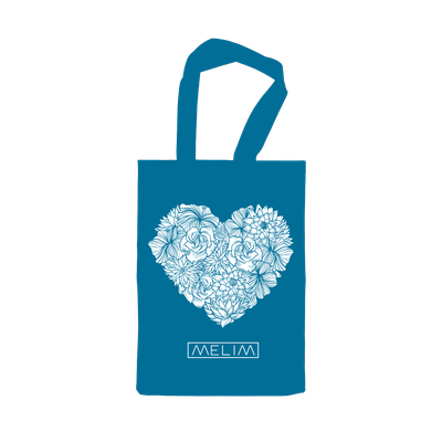 Bolsa Ecobag Melim - Amores e Flores (Azul)