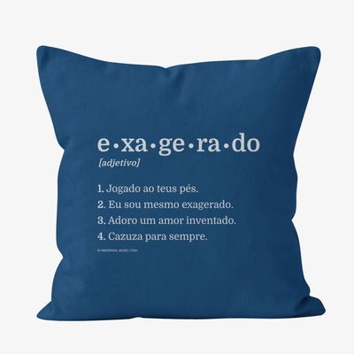 Capa de Almofada Cazuza - Exagerado 40x40cm (Azul)