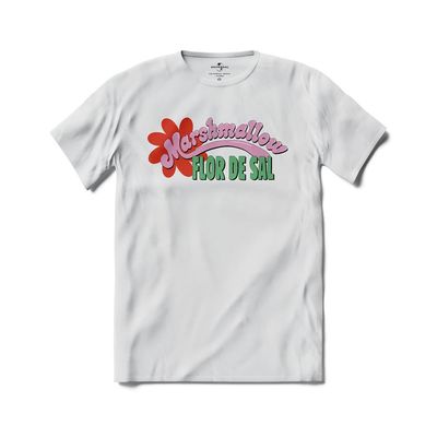 Camiseta Suricato - Marshmallow Flor De Sal - Branca (Frente e Verso)