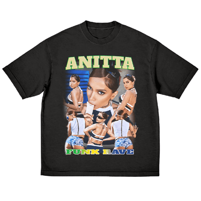 Camiseta Anitta - Funk Rave Collage