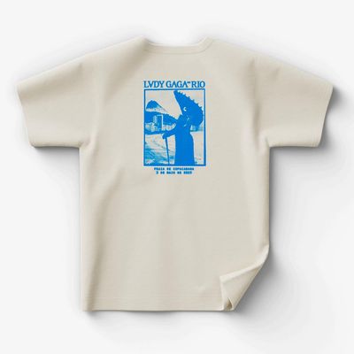 Camiseta Lady Gaga - Rio Poster (Cream)